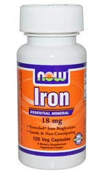 Now Foods, Iron, 18 mg iherb